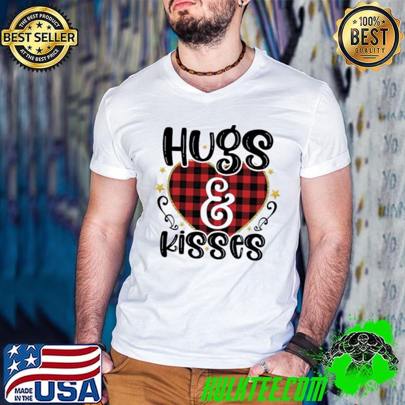 Official Hug And Kisses Heart Buffalo Pattern Unisex Sweatshirt