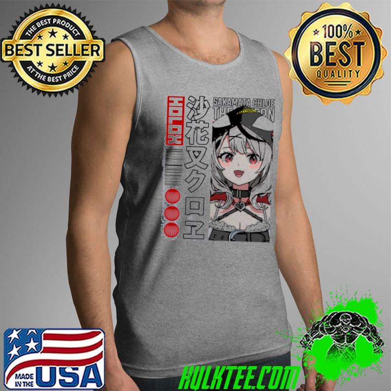 Official Japanese Style Hololive Sakamata Chloe Unisex T-Shirt Tank Top Official Japanese Style Hololive Sakamata Chloe Unisex T-Shirt Tank Top