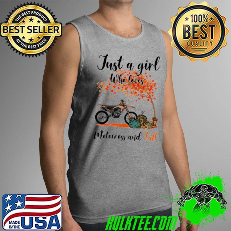 Official Just A Girl Who Loves Motocross And Fall Pumpkin Leopard Tank Top Official Just A Girl Who Loves Motocross And Fall Pumpkin Leopard Tank Top