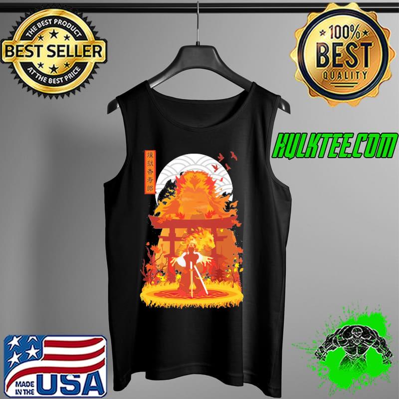 Official Kyojuro Rengoku Minimalist Print Unisex T-Shirt Tank Top Official Kyojuro Rengoku Minimalist Print Unisex T-Shirt Tank Top
