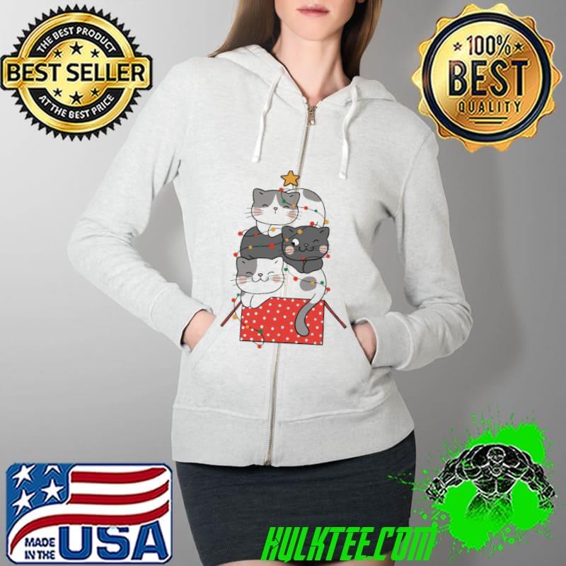 Official Meowy Christmas Tree Cat Lover Unisex Sweat Full Zip Hooded Official Meowy Christmas Tree Cat Lover Unisex Sweat Full Zip Hooded