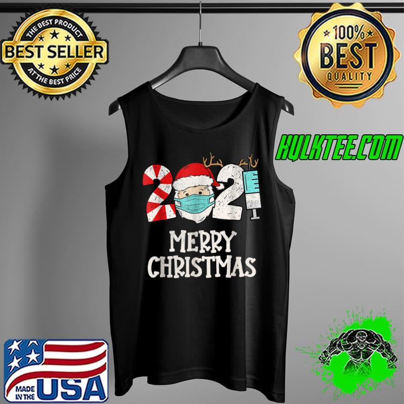 Official Merry Christmas 2021 quarantine Funny Santa in face mask T Shirt Tank Top Official Merry Christmas 2021 quarantine Funny Santa in face mask T Shirt Tank Top