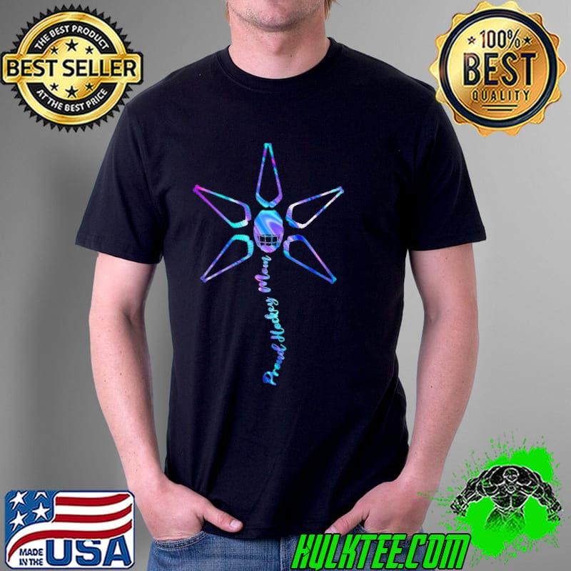 Official Proud Hockey Mom Hockey Player Flower Hologram Unisex Official Proud Hockey Mom Hockey Player Flower Hologram Unisex