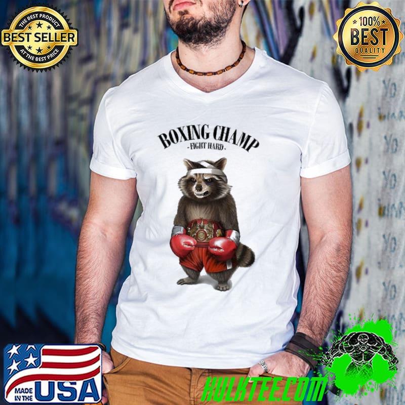 Official Raccoon as Boxing Fight Hard Champion