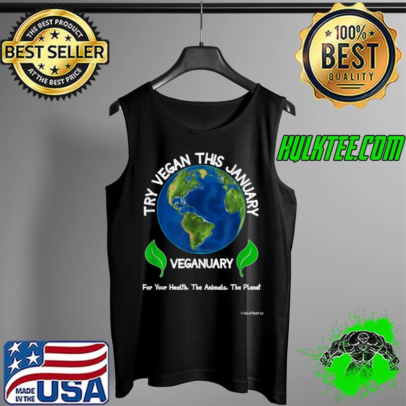 Official Veganuary Try Vegan This January Your Health Animals Planet T-Shirt Tank Top Official Veganuary Try Vegan This January Your Health Animals Planet T-Shirt Tank Top