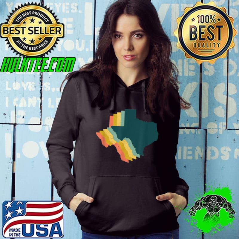 Official Vintage 80s Western State Native Texan Pride Retro Texas Map T Shirt
