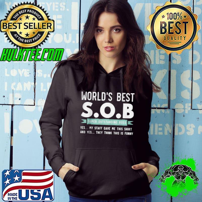 Official World's best sob super outstanding boss funny colleague shirt