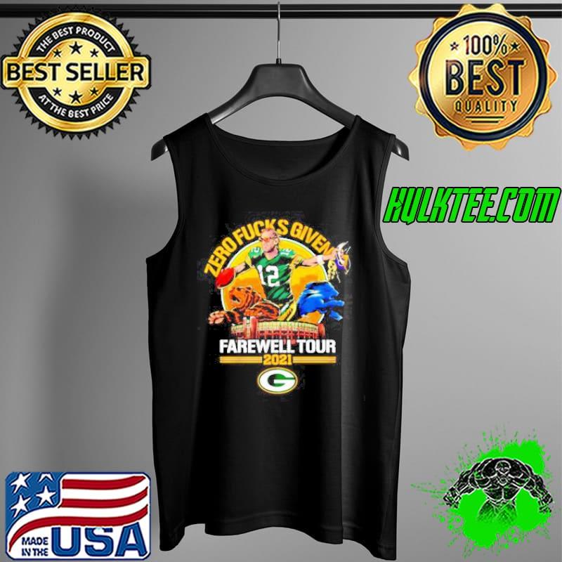 Original Aaron Rodgers Zero fucks given Farewell tour 2021 Green Bay Packers Tank Top Original Aaron Rodgers Zero fucks given Farewell tour 2021 Green Bay Packers Tank Top