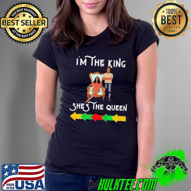 Original Black king queen husband wife boyfriend girlfriend matching Ladies Tee Original Black king queen husband wife boyfriend girlfriend matching Ladies Tee