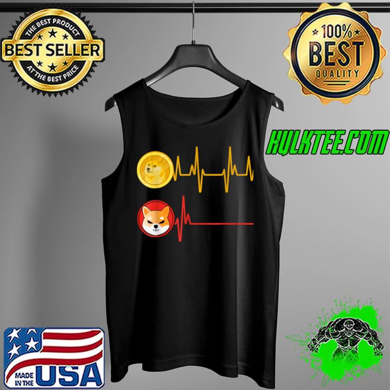 Original Dogecoin Vs. Shiba Inu Coin Heartbeat Doge Hodler Doge Meme T Shirt Tank Top Original Dogecoin Vs. Shiba Inu Coin Heartbeat Doge Hodler Doge Meme T Shirt Tank Top