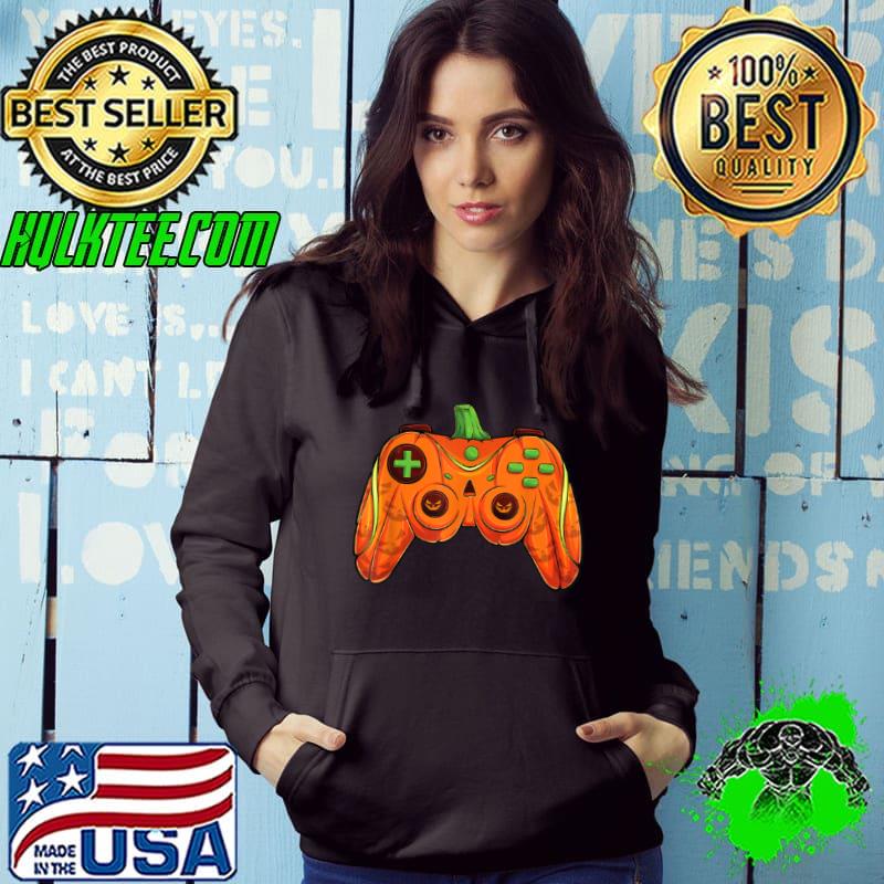 Original Halloween Gamer Pumpkin controller Video Gamer Kids Boys T Shirt