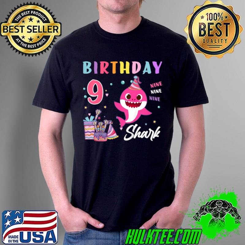 Original Kids Baby Cute Shark 9th Birthday Boy Girl 9 Year Old Kids T Shirt Unisex Original Kids Baby Cute Shark 9th Birthday Boy Girl 9 Year Old Kids T Shirt Unisex