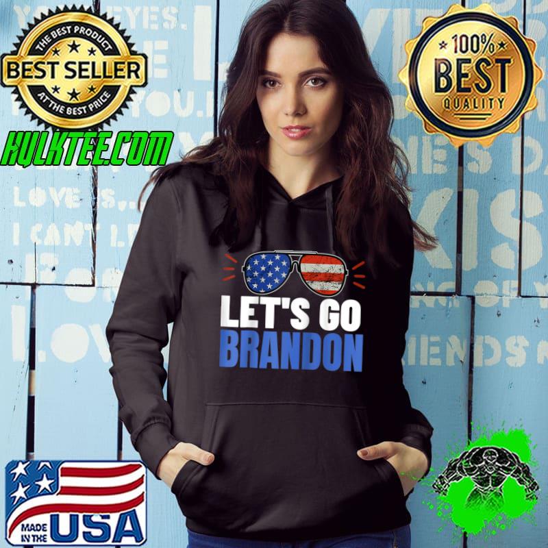 Original Let's Go Brandon Flag Sunglasses Funny Anti Bien Club T-Shirt