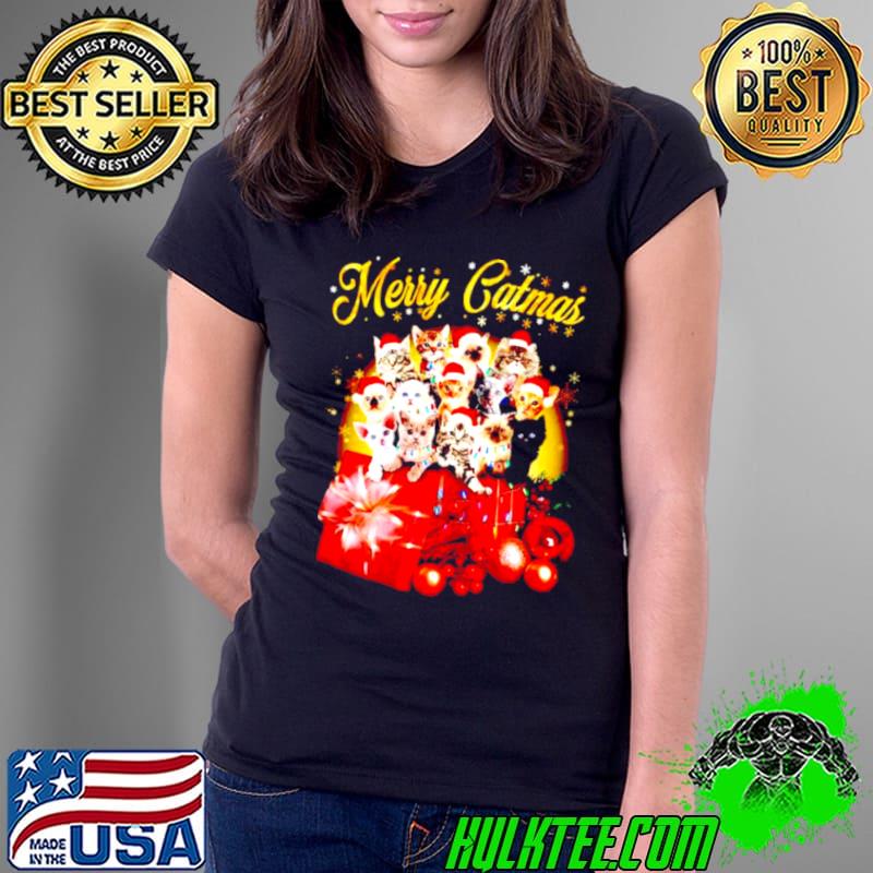 Original Merry Catmas Christmas t Ladies Tee Original Merry Catmas Christmas t Ladies Tee