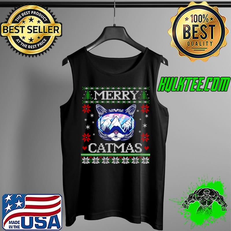 Original Merry Catmas Ugly Christmas Cat Shirt Tank Top Original Merry Catmas Ugly Christmas Cat Shirt Tank Top