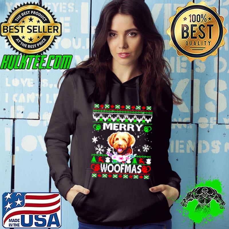 Original Merry Woofmas Bordoodle Christmas Hoodie Original Merry Woofmas Bordoodle Christmas Hoodie