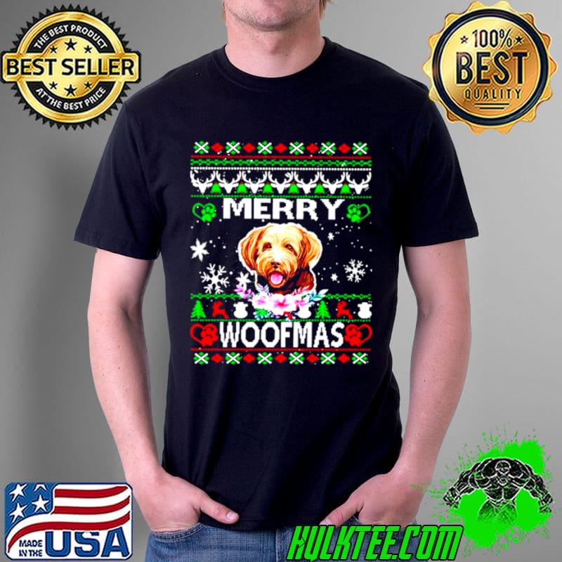 Original Merry Woofmas Bordoodle Christmas Unisex Original Merry Woofmas Bordoodle Christmas Unisex