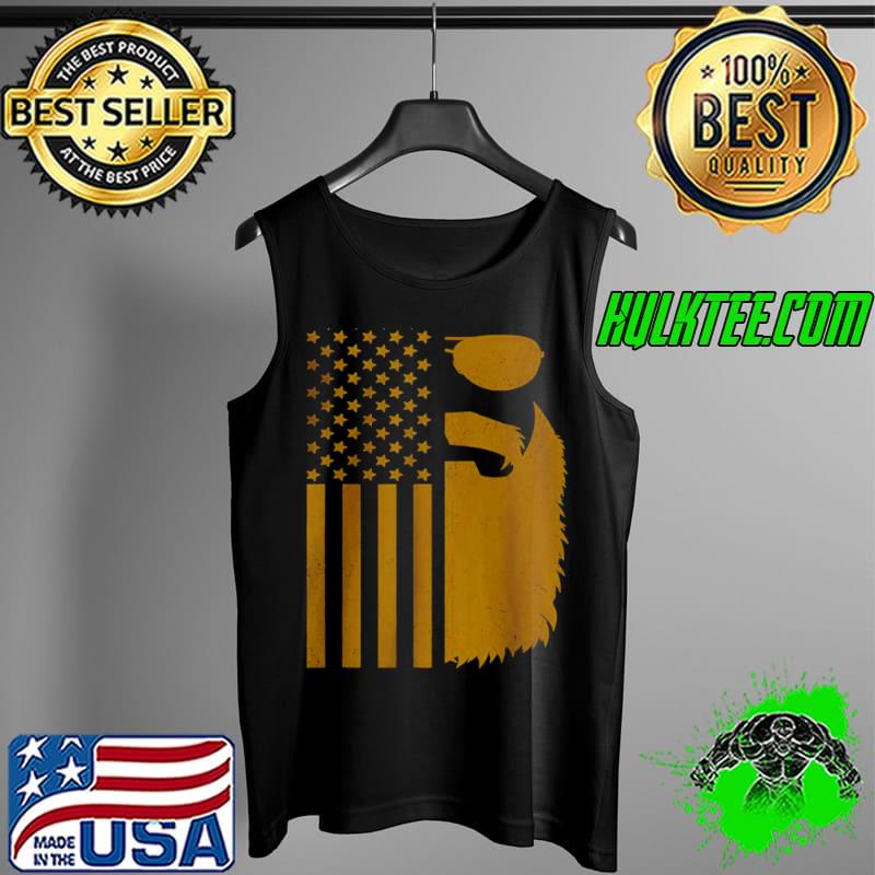 Original Patriotic US Flag Beard And Sunglasses For Men With Beards T Shirt Tank Top Original Patriotic US Flag Beard And Sunglasses For Men With Beards T Shirt Tank Top