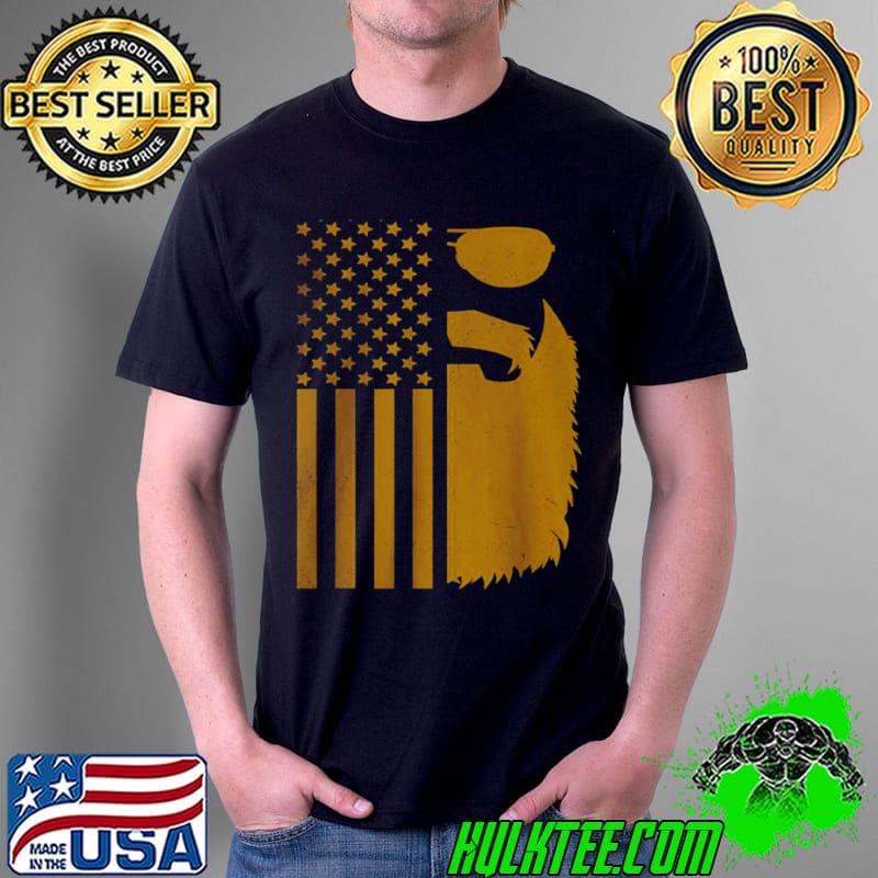 Original Patriotic US Flag Beard And Sunglasses For Men With Beards T Shirt Unisex Original Patriotic US Flag Beard And Sunglasses For Men With Beards T Shirt Unisex