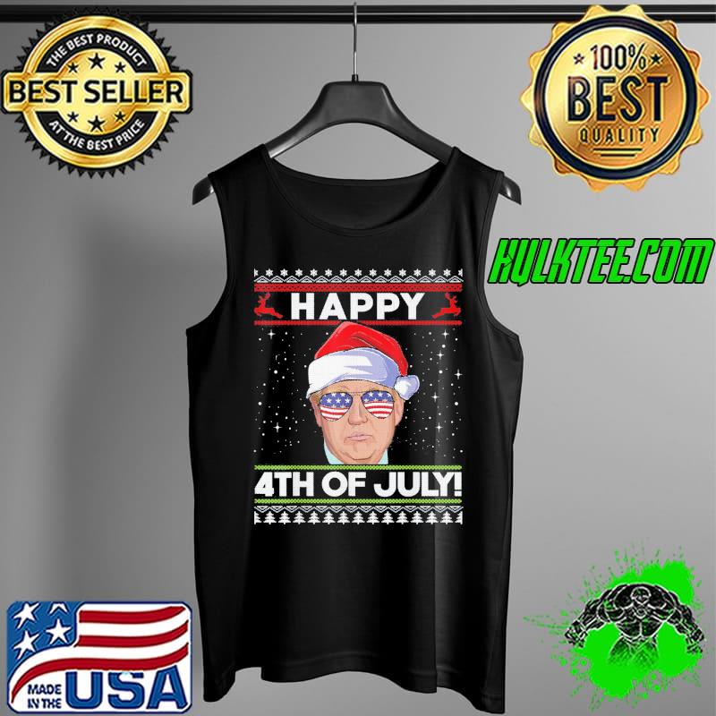 Original Santa Trump Happy 4th of July Ugly X-mas T-Shirt Tank Top Original Santa Trump Happy 4th of July Ugly X-mas T-Shirt Tank Top