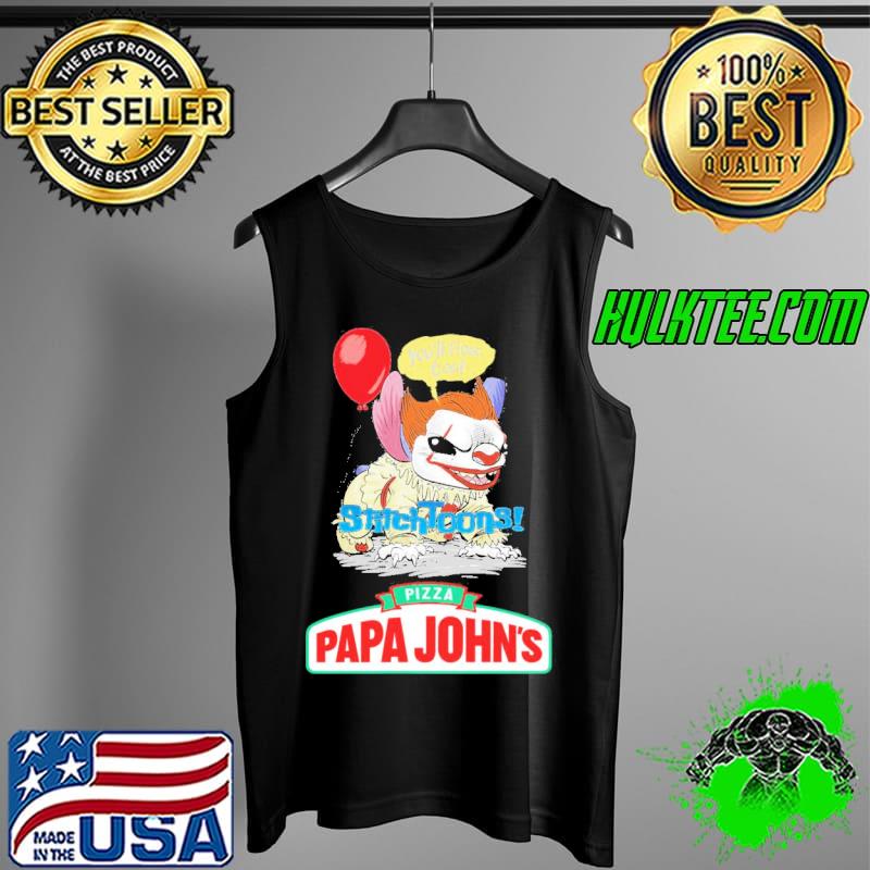 Pennywise Stitch Toons you’ll float too Pizza Papa John’s Tank Top Pennywise Stitch Toons you’ll float too Pizza Papa John’s Tank Top