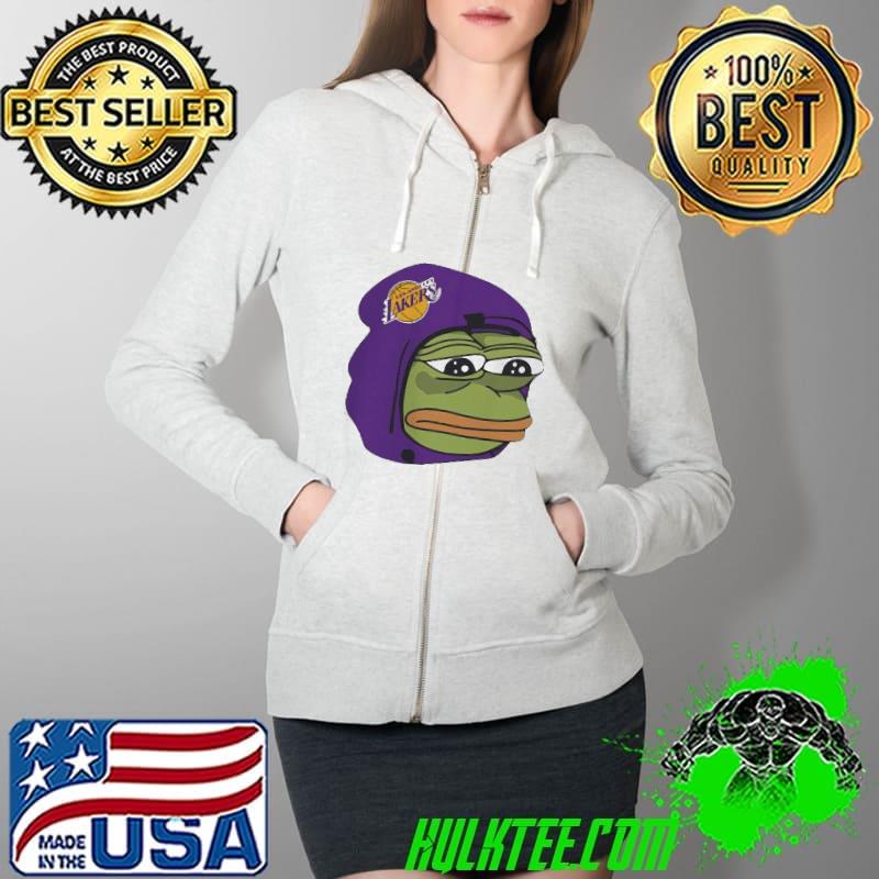 Perfect Los Angeles Lakers Sad Pepe The Frog Shirt Full Zip Hooded Perfect Los Angeles Lakers Sad Pepe The Frog Shirt Full Zip Hooded