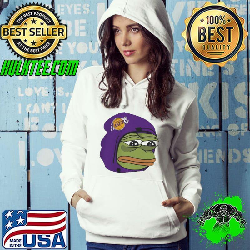 Perfect Los Angeles Lakers Sad Pepe The Frog Shirt