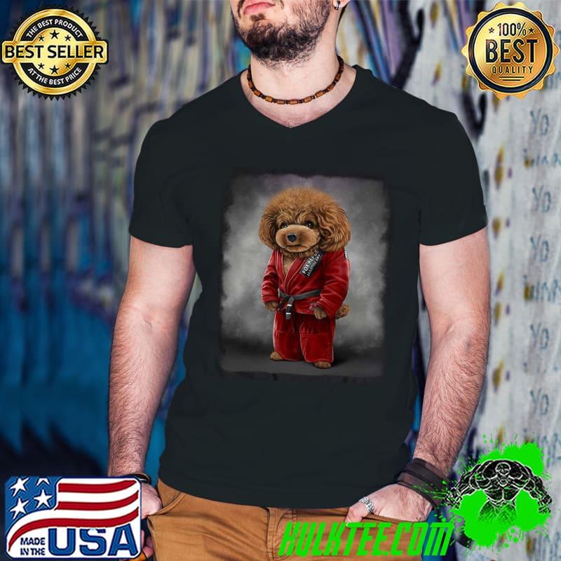 Poodle Dog Martial Art Champion Red Judogi shirt