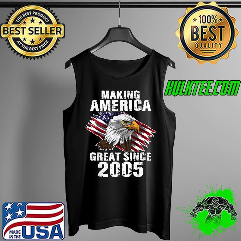 Premium 17th Birthday Gift USA Flag Making America Great Since 2005 T-Shirt Tank Top Premium 17th Birthday Gift USA Flag Making America Great Since 2005 T-Shirt Tank Top