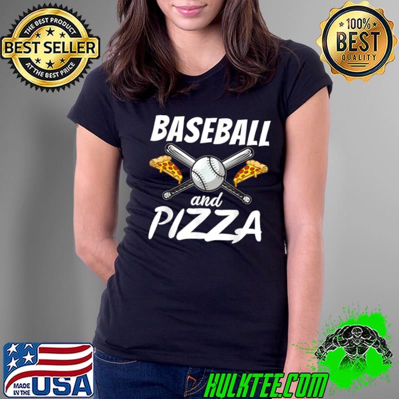 Premium Baseball and Pizza Snack Pizzalove Pizza T-Shirt Ladies Tee Premium Baseball and Pizza Snack Pizzalove Pizza T-Shirt Ladies Tee