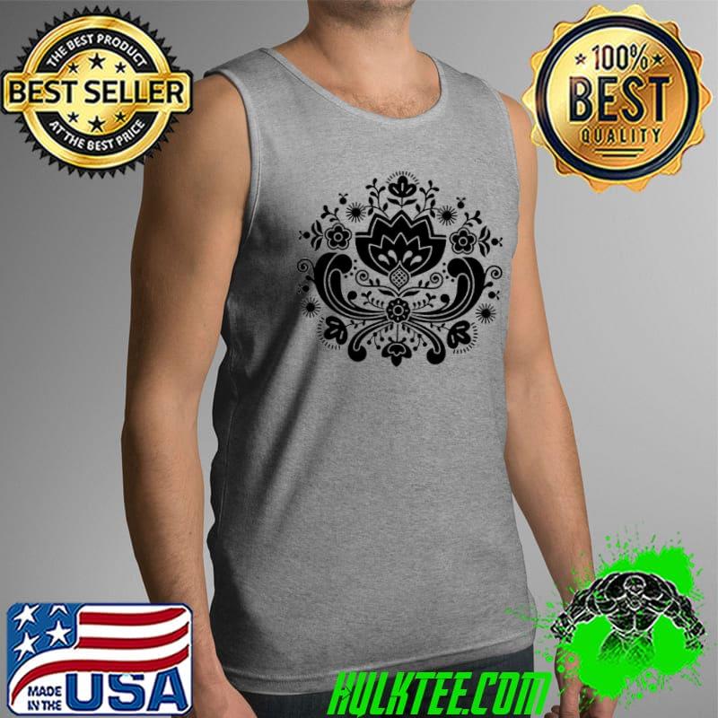 Premium Floral Folk Art Scandinavian Norwegian Rosemaling Unisex Sweat Tank Top Premium Floral Folk Art Scandinavian Norwegian Rosemaling Unisex Sweat Tank Top