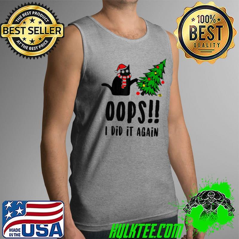 Premium Funny Black Cat Christmas Tree Oops I Did It Again Britney Spears Unisex Sweat Tank Top Premium Funny Black Cat Christmas Tree Oops I Did It Again Britney Spears Unisex Sweat Tank Top