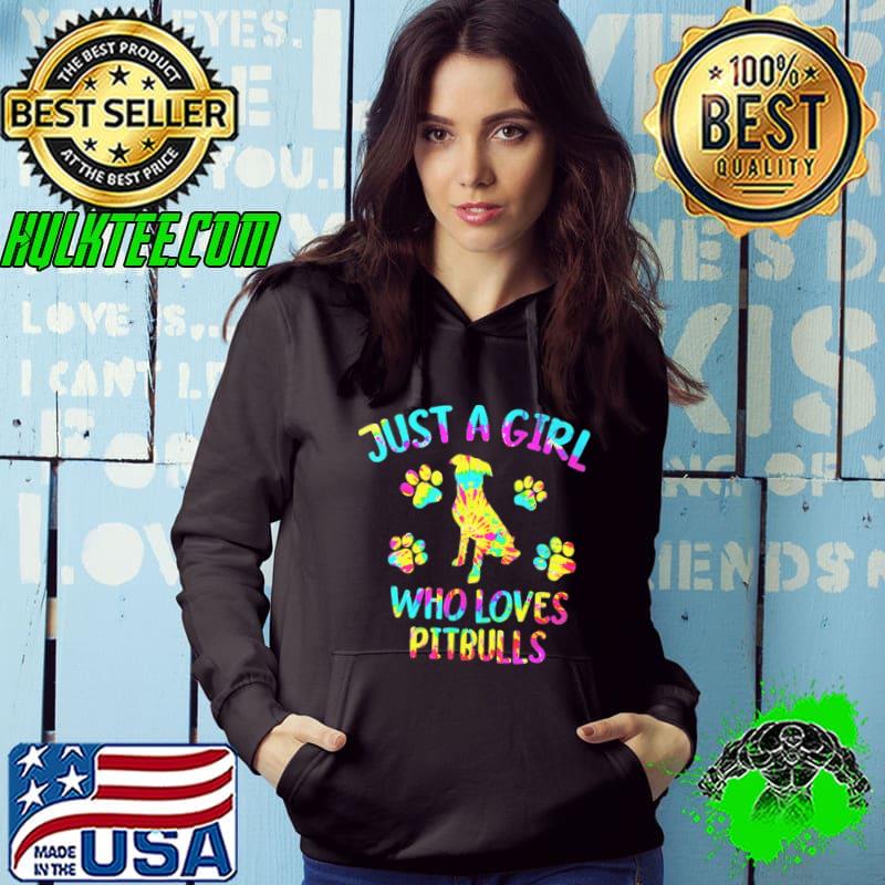 Premium Just A Girl Who Loves Pitbulls Cute Pitbull Bully Colors shirt