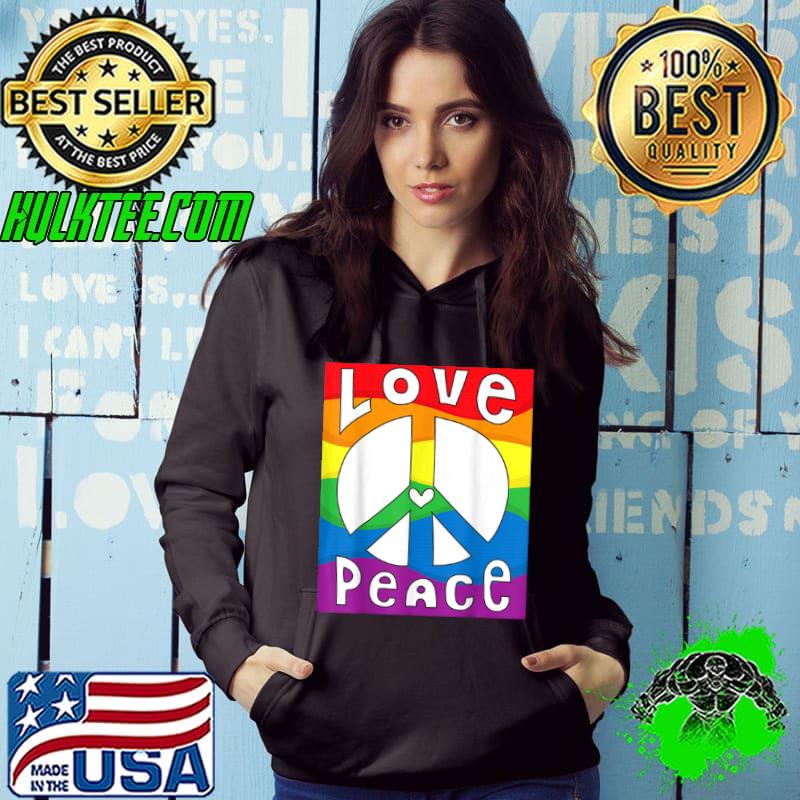 Premium PEACE SIGN LOVE T Shirt 60s 70s Tie Dye Hippie Costume T Shirt