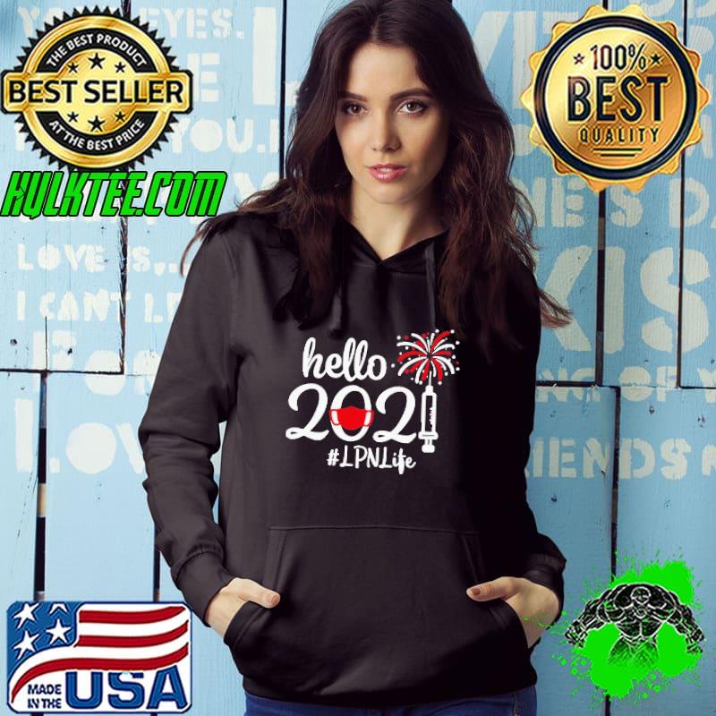 Premium Pretty Hello 2021 LPN Life Face Mask Christmas Shirt Hoodie Premium Pretty Hello 2021 LPN Life Face Mask Christmas Shirt Hoodie