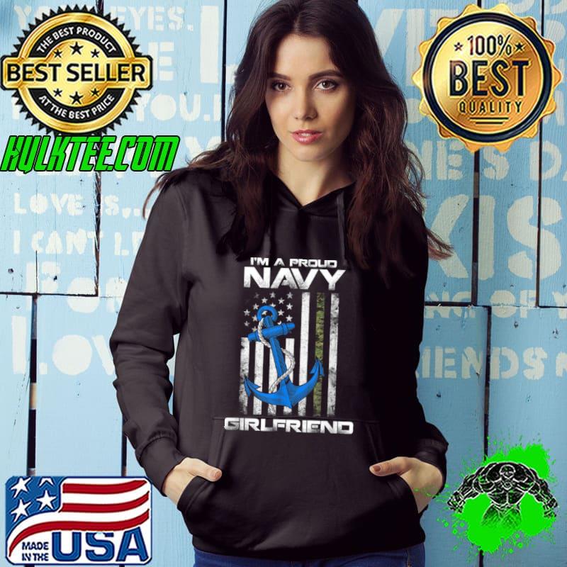 Premium Proud Navy Girlfriend Shirt American Flag Vintage T Shirt