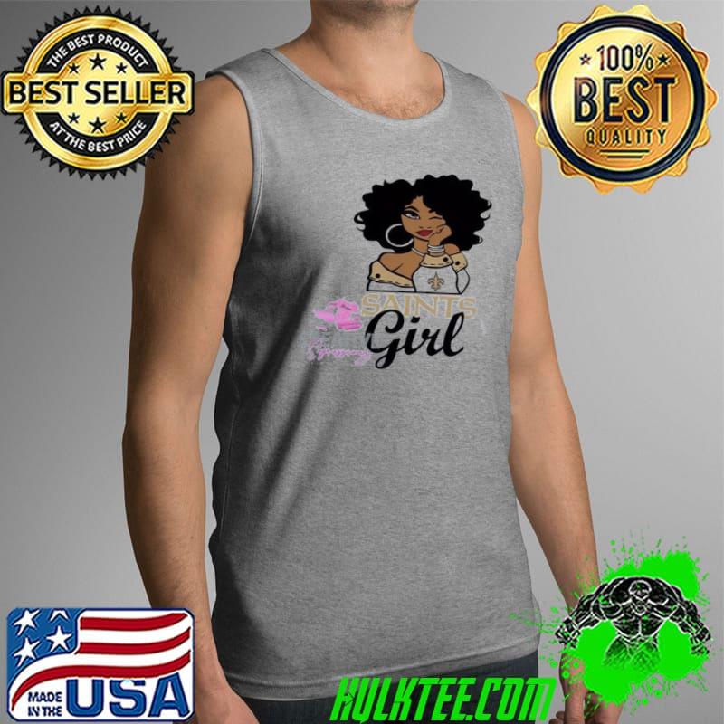 Premium Saints Girl Black Girl Shirt Tank Top Premium Saints Girl Black Girl Shirt Tank Top