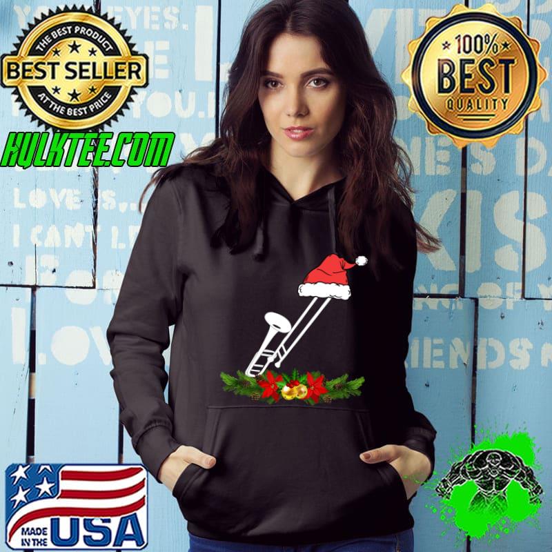 Premium Trombone Christmas Pajamas Music Instrument T-Shirt Hoodie Premium Trombone Christmas Pajamas Music Instrument T-Shirt Hoodie