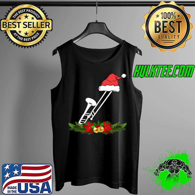 Premium Trombone Christmas Pajamas Music Instrument T-Shirt Tank Top Premium Trombone Christmas Pajamas Music Instrument T-Shirt Tank Top