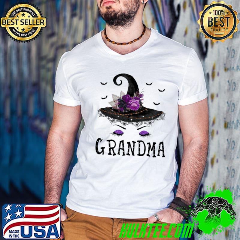 Pretty Grandma Witch Hat Halloween Shirt Guys V Neck Pretty Grandma Witch Hat Halloween Shirt Guys V Neck