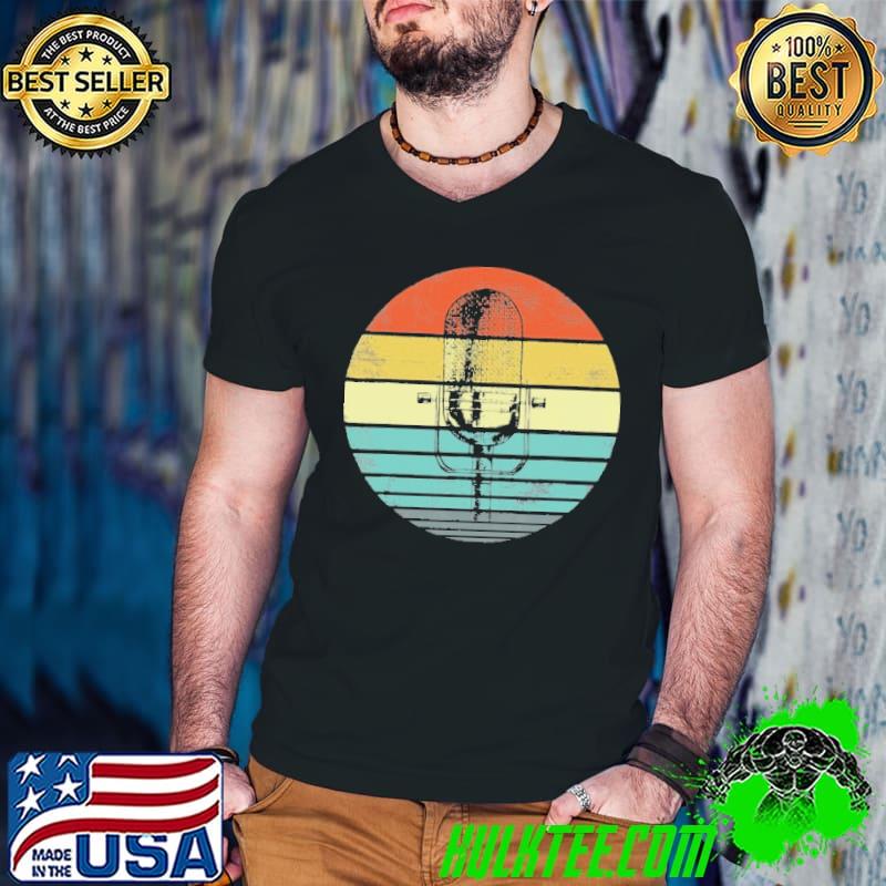 Retro Microphone Singer Vocalist Musician shirt