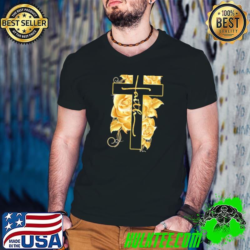 Rose Gold Cross All Over Faith Shirt