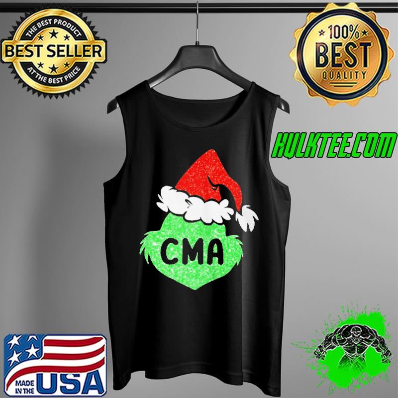 Santa grinch silhouette cma christmas Tank Top Santa grinch silhouette cma christmas Tank Top