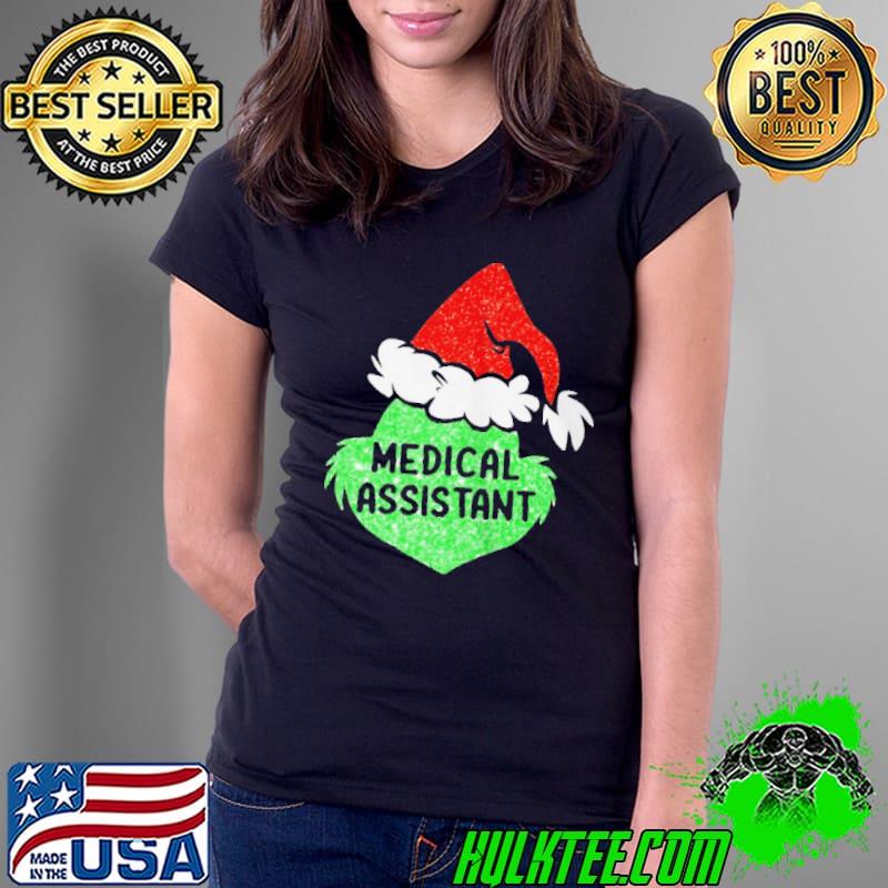 Santa grinch silhouette medical assistant christmas Ladies Tee Santa grinch silhouette medical assistant christmas Ladies Tee