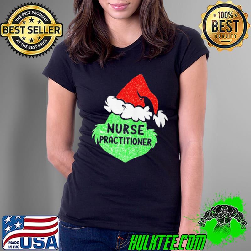 Santa grinch silhouette nurse practitioner christmas Ladies Tee Santa grinch silhouette nurse practitioner christmas Ladies Tee