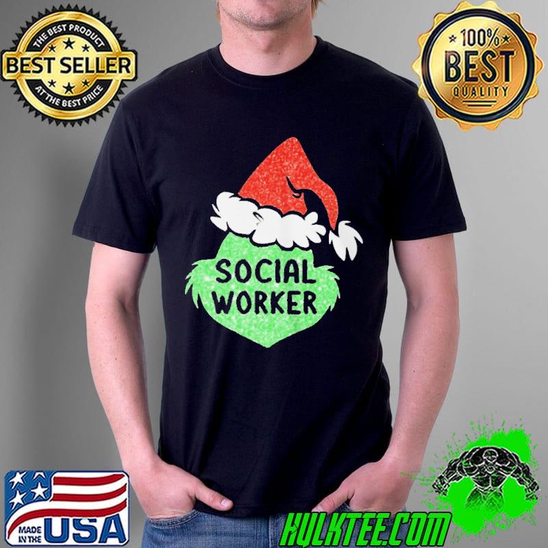Santa grinch silhouette social worker christmas Unisex Santa grinch silhouette social worker christmas Unisex