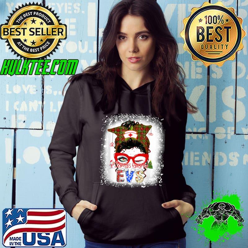 Santa's Favorite EVS Christmas Pajama Lights Nursing Gifts T-Shirt