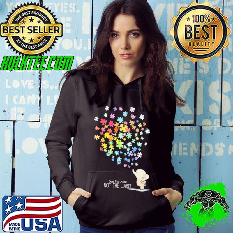 See The Able Not The Label Elephant Autism Shirt