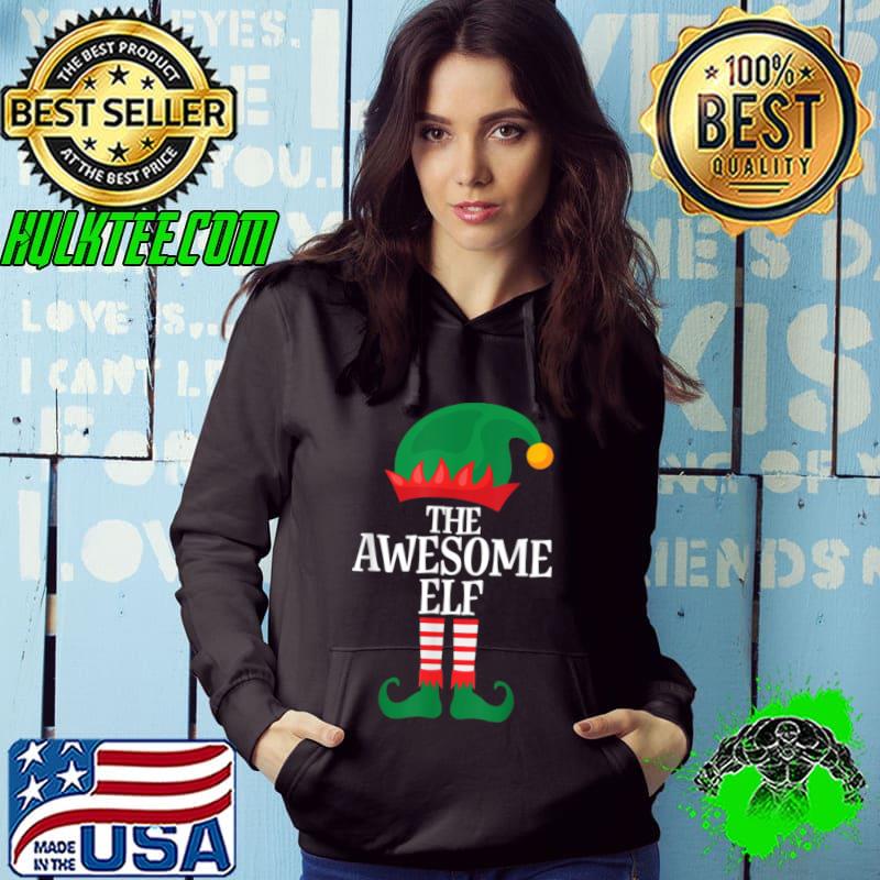 Top Awesome Elf Matching Family Group Christmas Party Pajama T Shirt