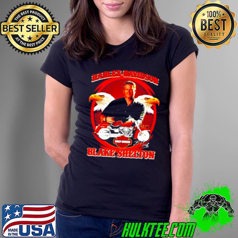 Top Blake Shelton Harley Davidson Ladies Tee Top Blake Shelton Harley Davidson Ladies Tee